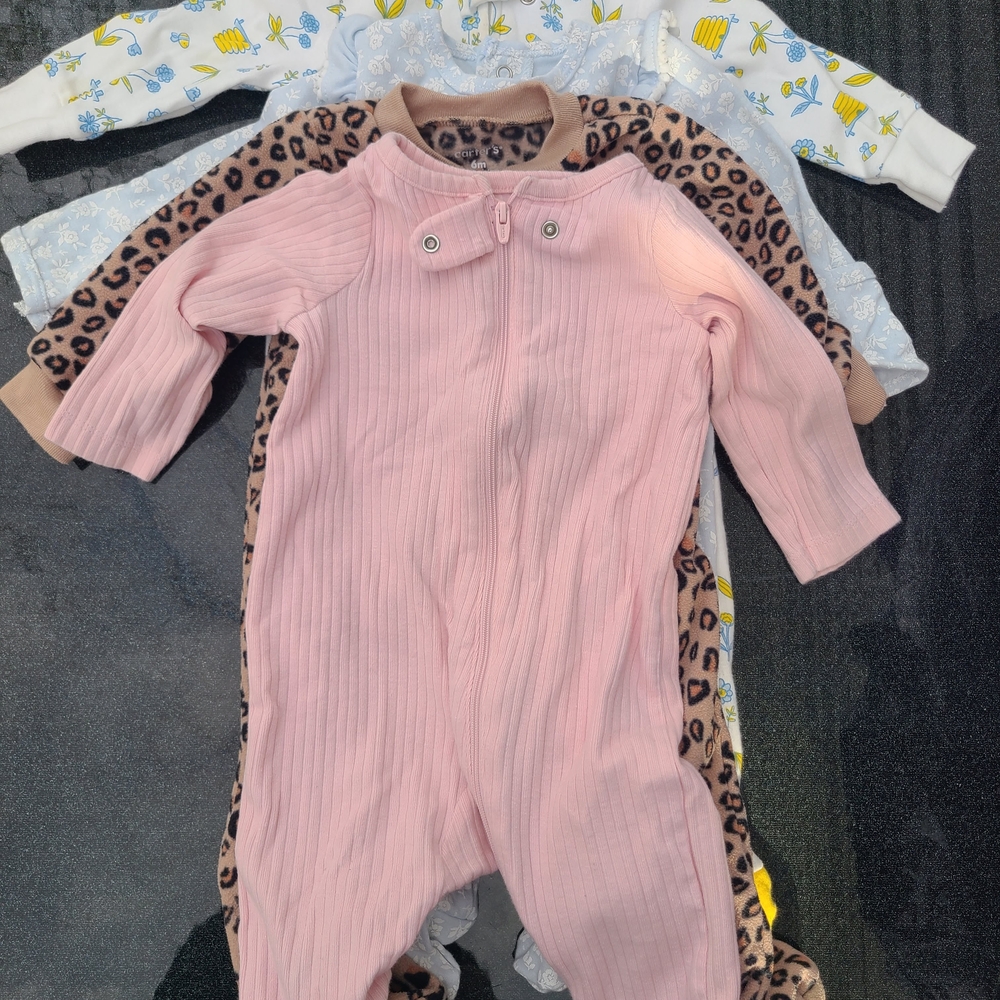 Pink Ribbed Kids One Piece